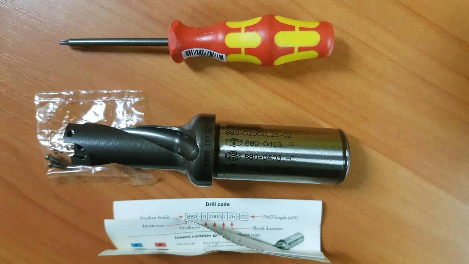 SANDVIKチップ880-02 刃先交換式ドリル CoroDrill ® DS20 / CoroDrill