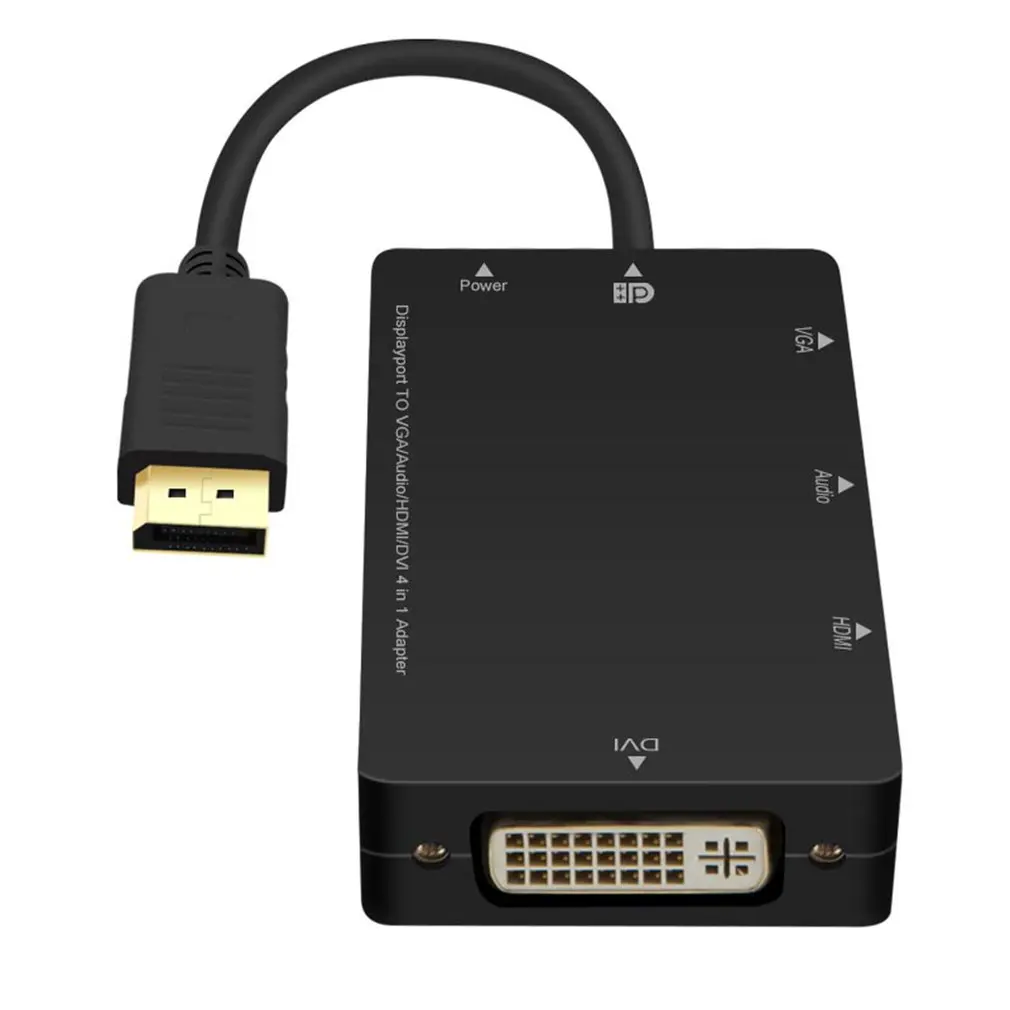  Computer di Grandi Dimensioni Displayport a Hdmi/Vga/Dvi/Audio Sincrono Display Hd 4-in-1 Convertit