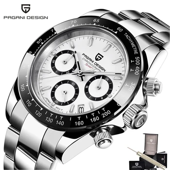 

Luxury Men Watch 100M Waterproof Sport Sapphire Watch Man pagani design Daytona Bezel Chronograph Mens Watches Reloj Hombre 2020
