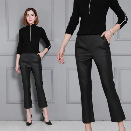 

Топовый бренд 2020, женские узкие брюки с принтом из овчины высокого качества KP22