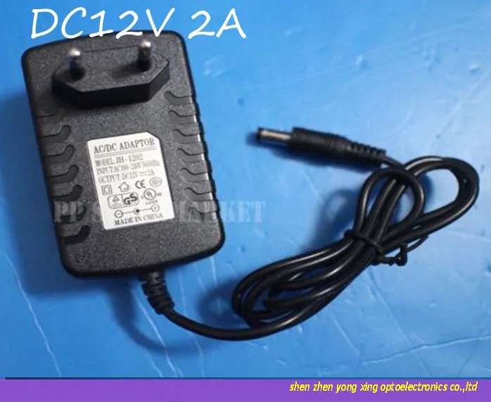 Dc12v 2a AC110-240V para dc adaptador de alimentação plugue da ue para 3528 5050 led strip