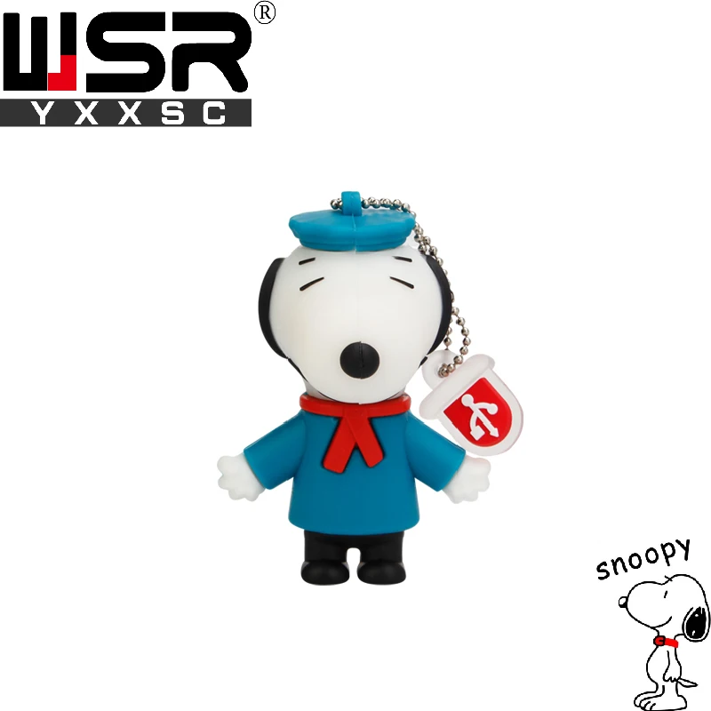 Мультфильм Snoopy usb 2,0 флеш-накопитель 32 Гб 64 Гб 128 ГБ маленькие глаза собака высокоскоростной usb ключ 4 ГБ 8 ГБ 16 ГБ милый подарок на день детей - Цвет: 3