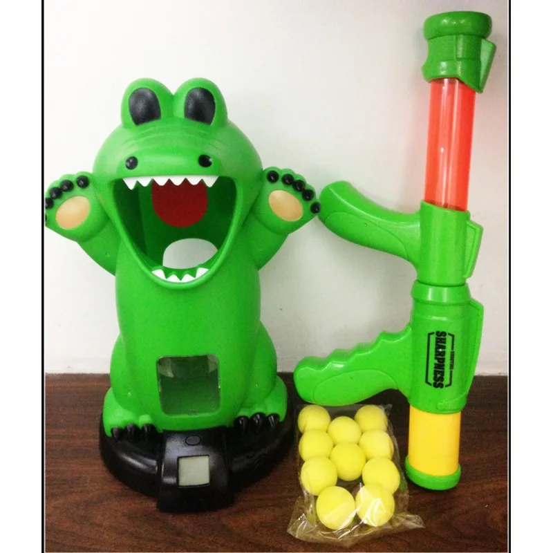 

Hit Me Duck Air Power Gun Boy Safe Soft Bullet CHILDREN'S Toy Croco Baby Projectile Toys Game Console