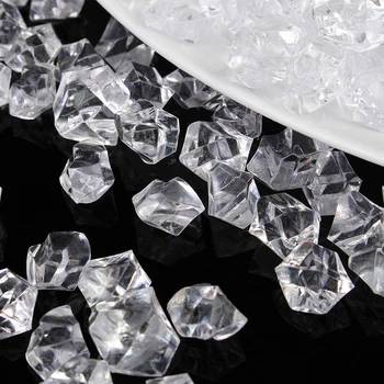 

1000pc Clear Acrylic Crystal Ice Rock Stone Diamond Gem Vase Table Decor