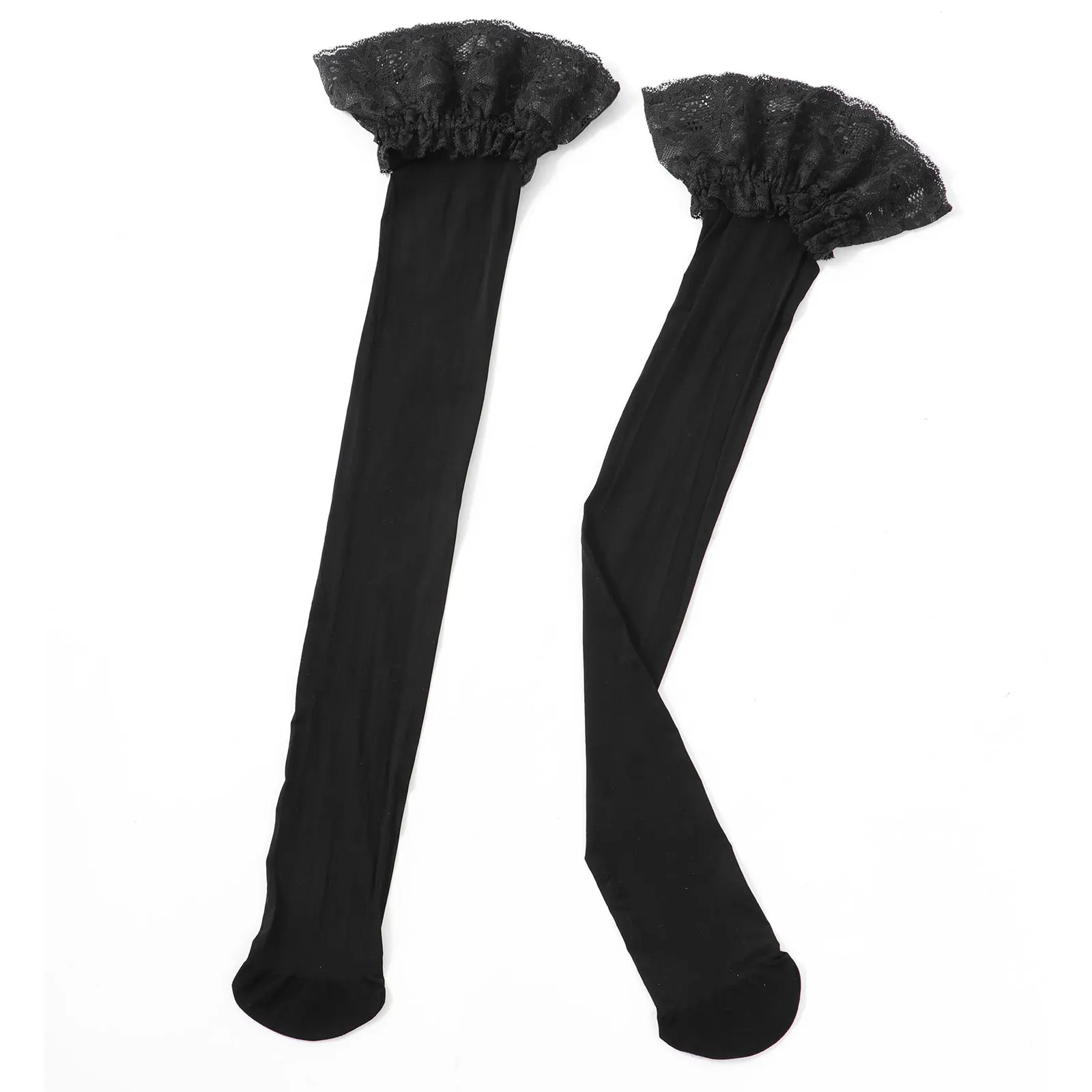 1 Pair Mens Sport Socks Man Thigh High Elastic Sexy Smooth Lace Stockings Knee High Socks Gift For Men Ultrathin Thigh Socks