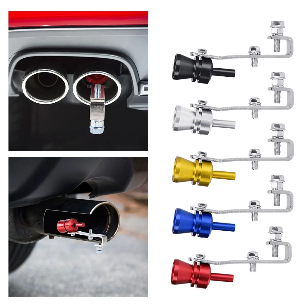 

Motorbike Car Exhaust Fake Turbo Whistle Pipe Sound Muffler Blow Off Valve Universal Simulator Whistler