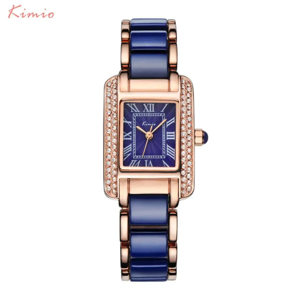 

New Fashion Rhinestone Watches Women KIMIO Brand Stainless Steel Bracelet watches Ladies Quartz Dress Watches reloj mujer
