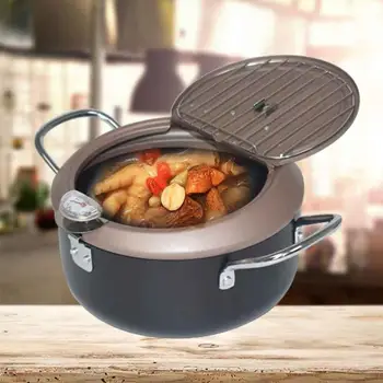 

Temperature Control Home Oil Drip Rack Easy Clean Japanese Style With Thermometer Kitchen Cooking Tool Tempura Fryer Restaurant