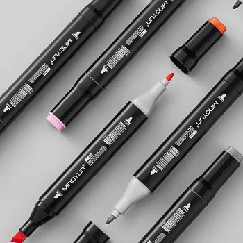 

Double-headed Mark Color Students Marking Pen 24 Color Painted Alcohol Oily Mark Pen Watercolor Pen