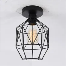 Ретро Лофт промышленный стиль ресторан коридор Прихожая вход в балкон бар кофейня одноголовая клетка потолочный светильник
