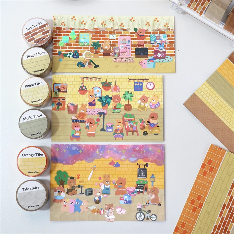 

5 м DIY деревянный пол фотография ручная учетная запись Jounral альбом фотообои канцелярские принадлежности