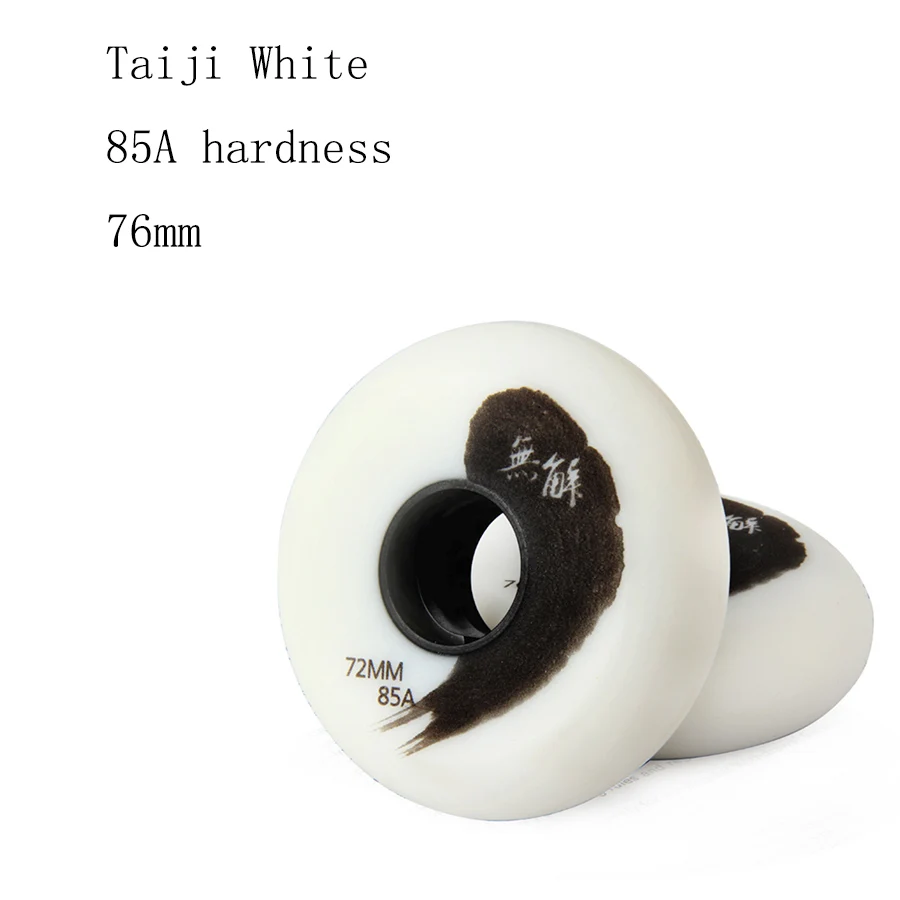 Taiji White 85A 76mm 85A-90A твердость колеса для роликовых коньков 72 мм 76 мм 80 мм скольжение слалом роликовые коньки шины для SEBA Powerslide Бесплатные коньки - Цвет: Taiji White 85A 76mm