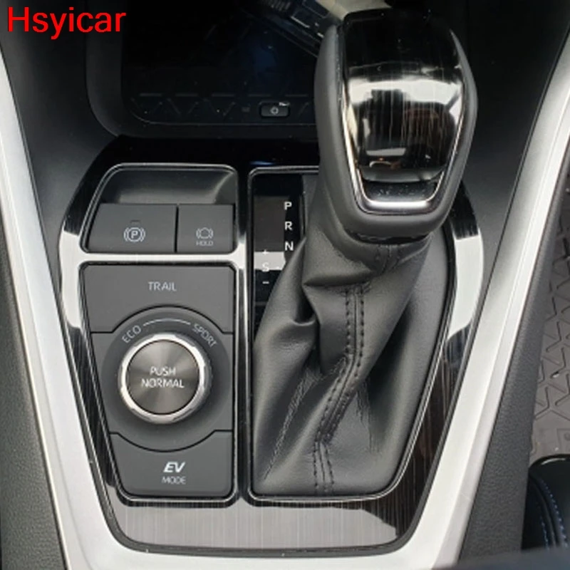 

Hsyicar For Toyota RAV4 RAV 4 2019 2020 Gear Shift Cap Knob Decoration Moulding Cover Trim Interior Accessories Stainless Steel