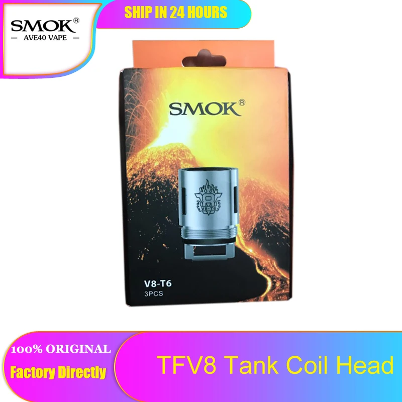 Оригинальный Smok TFV8 резервуар катушки головы V8 T8 T10 T6 Q4 X4 SMOKTECH замена катушка 0 15 Ом