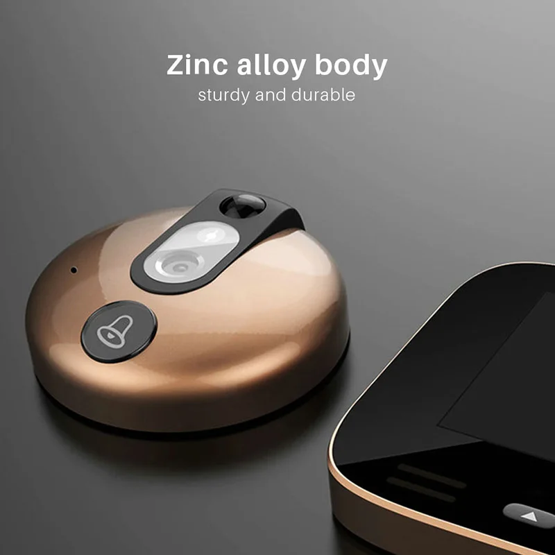 Video Doorbell Camera 4.3 Inch Digital Display Door Bell Peephole Viewer Hd Camera 3Mp with Ir Motion Sensor