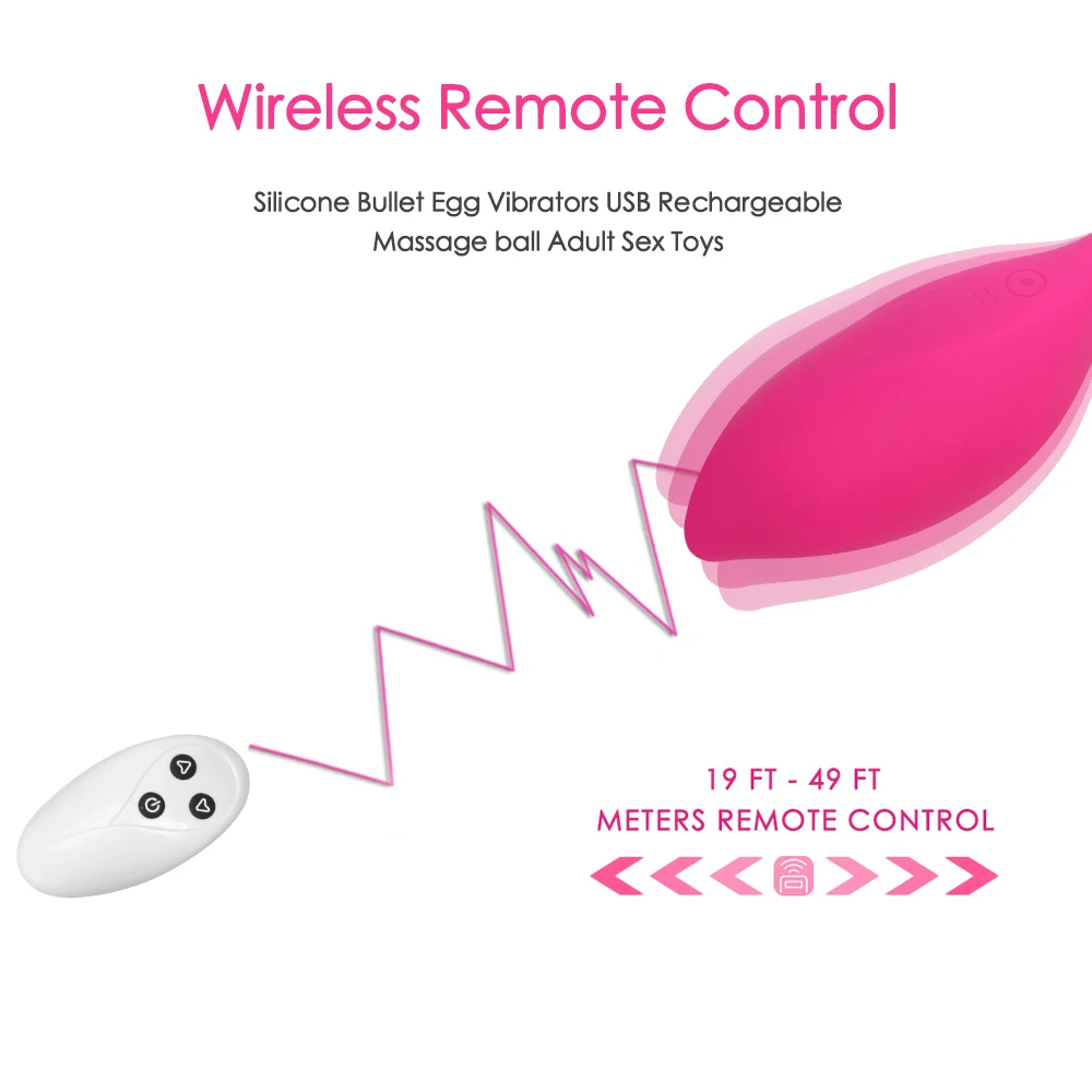 Clitoris Stimulate Vibrator For Adult Wireless Remote Silicone Bullet Eggs Vibrator Rechargable Vaginal Balls Sex Toys for Woman (6)