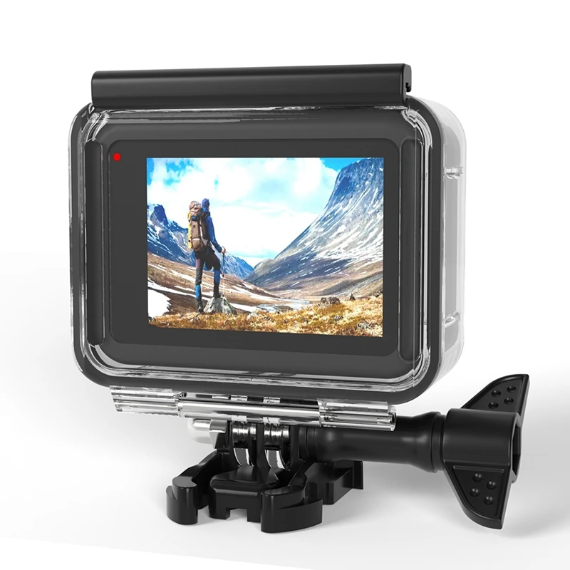 

BEST60M Underwater Waterproof Case Protective Shell Cover Housing Silicone Button Diving Swimming Accessories for GoPro Hero 8 C