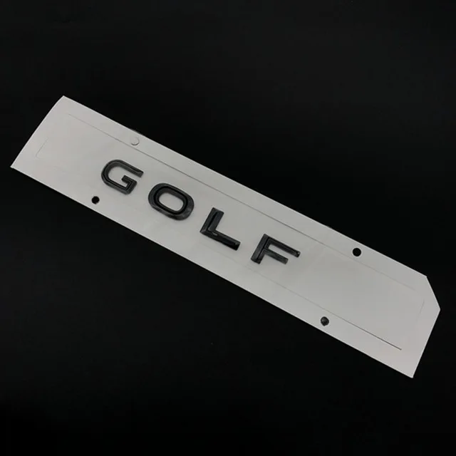 Обычный шрифт буквы Эмблема для PHIDEON LAMANDO ARTEON MAGOTAN PASSAT GOLF LAVIDA SAGITAR CC автомобиль Стайлинг багажник логотип наклейка - Цвет: GOLF black