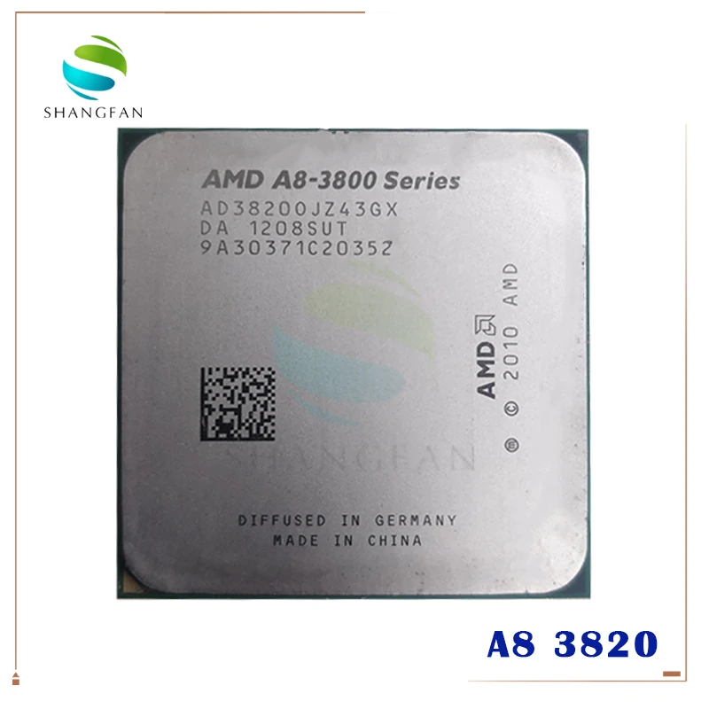 AMD A8-Series A8-3820 2.8 A8 3820 GHz Quad-Core CPU Processor AD3820OJZ43GX Socket FM1