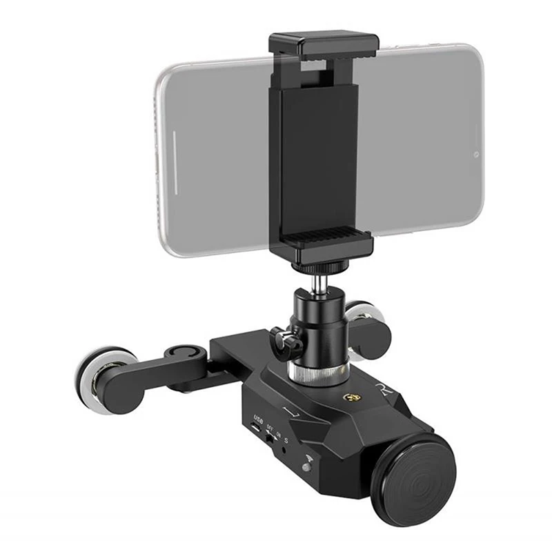 Portable Wireless Motorized Camera Video Dolly Camera Slider Car Mini Slider with Remote Control Phone Holder Ball Head