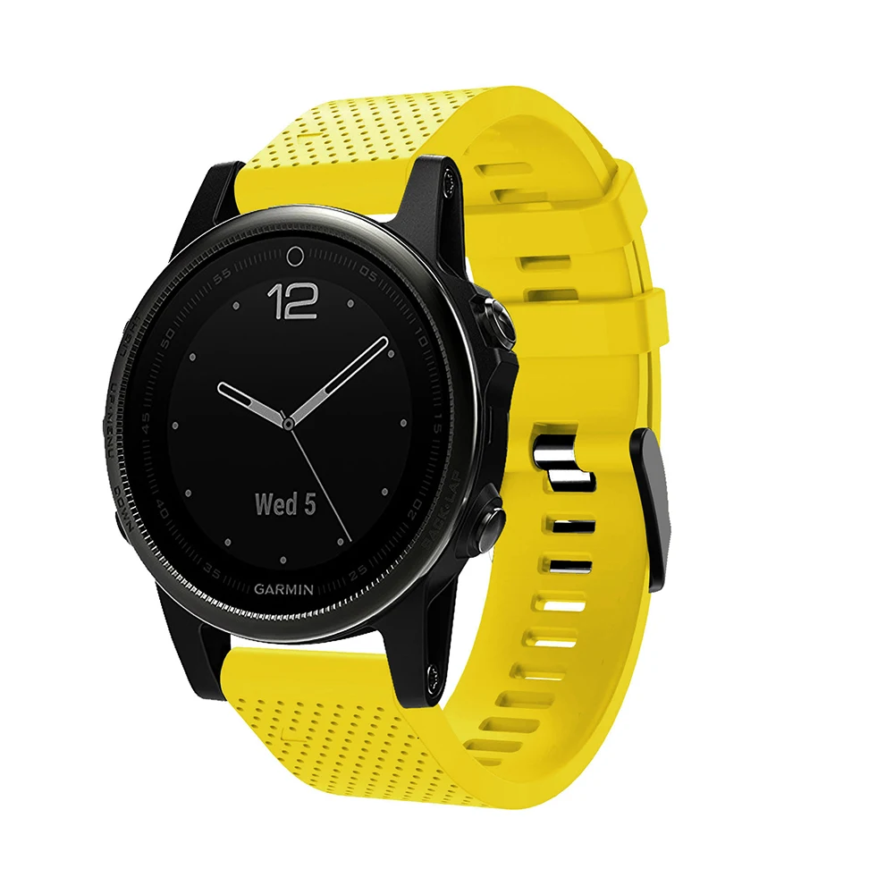 Силиконовый ремешок 20 мм быстросъемный браслет для смартфонов Garmin Fenix 6S|Ремешки
