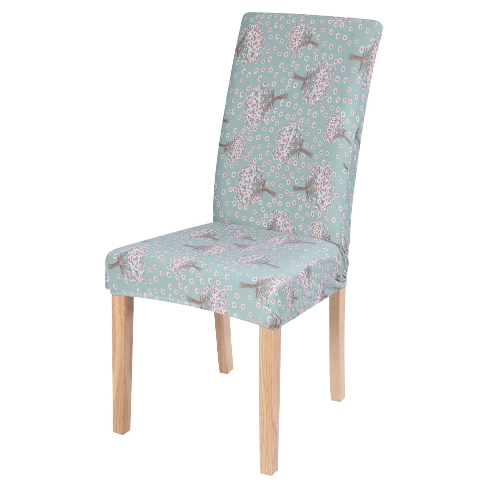 1/2/4/6 шт. печатных крышка стула съемный обеденный стул, моющееся покрытие стрейч сиденья печатных чехлы для стульев протектор чехлов - Цвет: G262537
