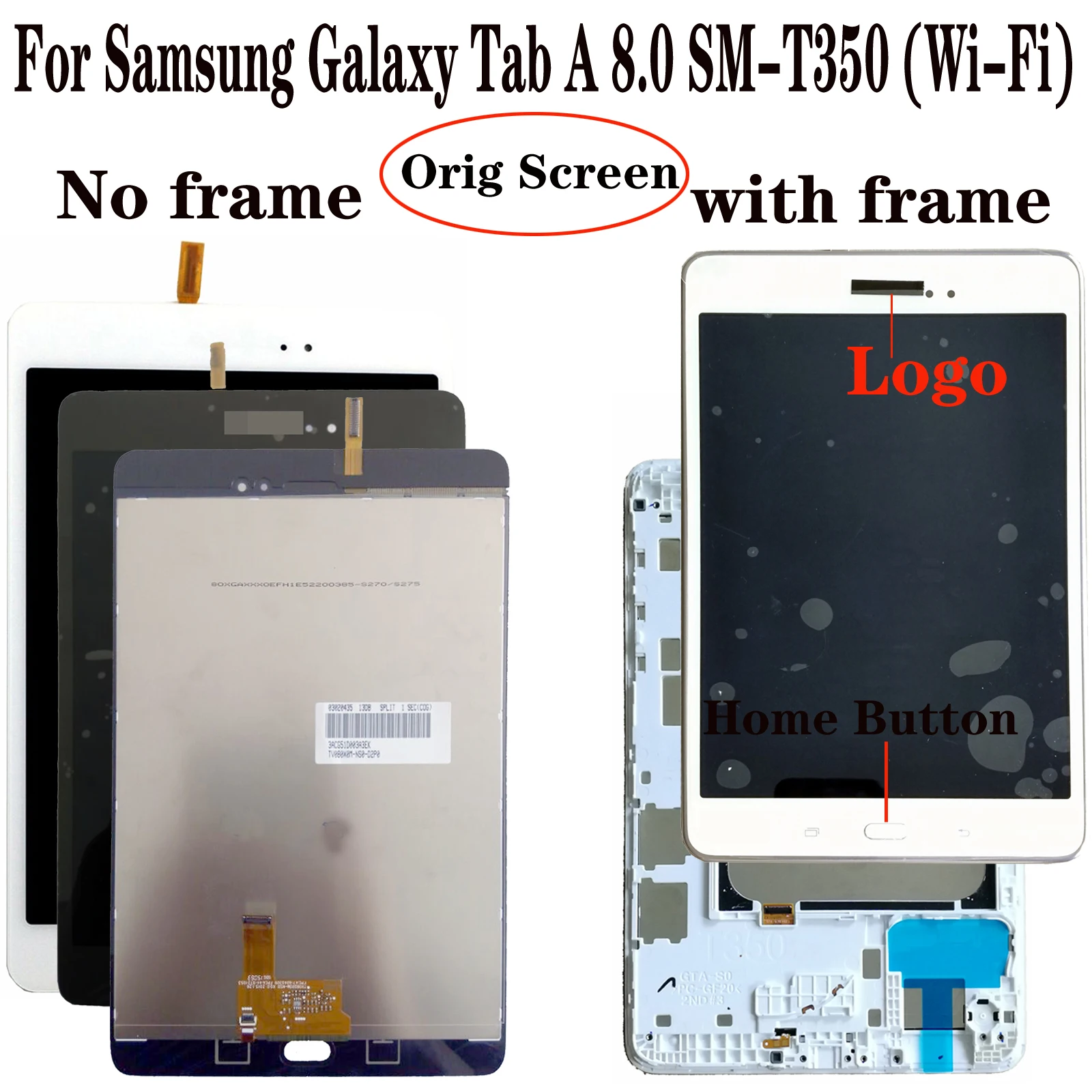 

Shyueda For Samsung Galaxy Tab A 8.0 SM-T350 (Wi-Fi) Original LCD Display Touch Screen Digitizer With free Tools & 3M