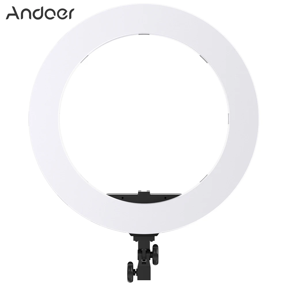 

Andoer HD-18S Photo Studio Ring Light Photographiy Lighting 252pcs SMD LED Video Light Ringlight Photo Camera Light 3200K-5600K