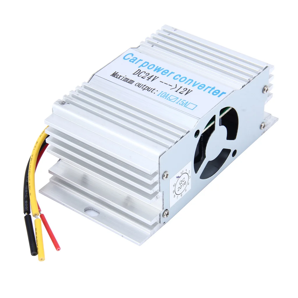 Car Power Supply DC 24V To 12V 10A Converter Step Down Inverter Transformer