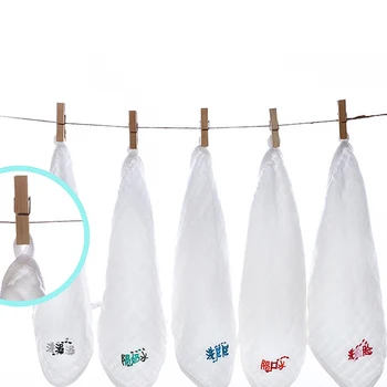 

Baby Embroidered Mouth Towel Multifunctional Handkerchief Cotton Gauze Bubble Gauze Wipe Hand Wash Towel