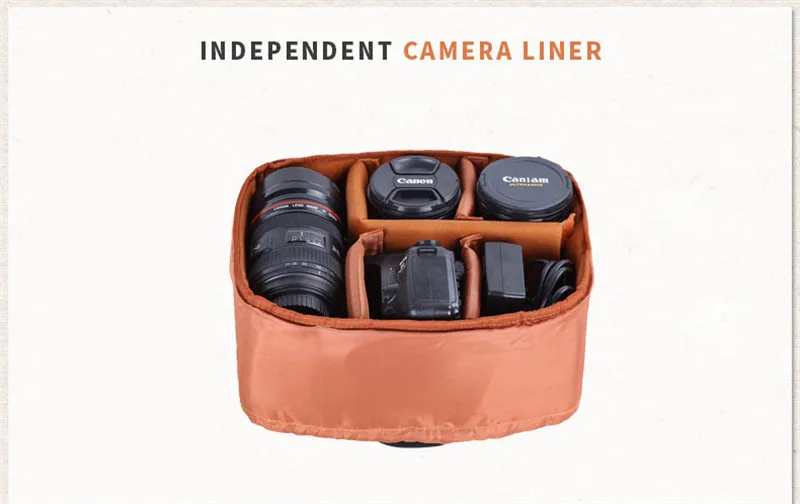Двойная сумка для камеры на ремне DSLR камера сумка водонепроницаемый батик холст ретро рюкзак для цифровой камеры Фото сумка большой емкости