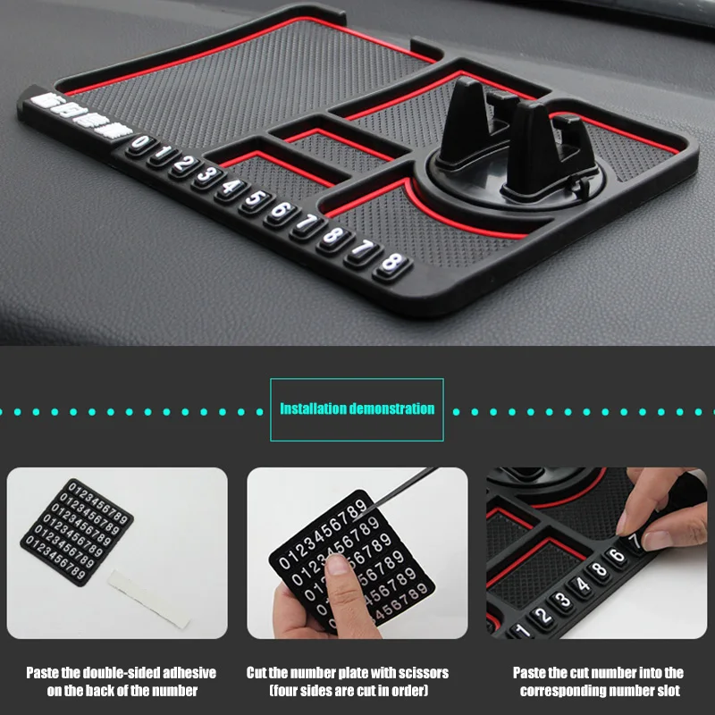 Car Dashboard Anti Slip Mat Pad GPS Mobile Phone Holder Stand Number Plate Accessories GDeals Car Dashboard Anti Slip Mat Pad GPS Mobile Phone Holder Stand Number Plate Accessories GDeals
