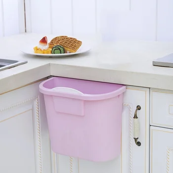 

Rubbish Debris Plastic Bucket Creative Multi-purpose Storage Box Kitchen Cabinet Door Hanging Trash Garbage Bin Can 1pc