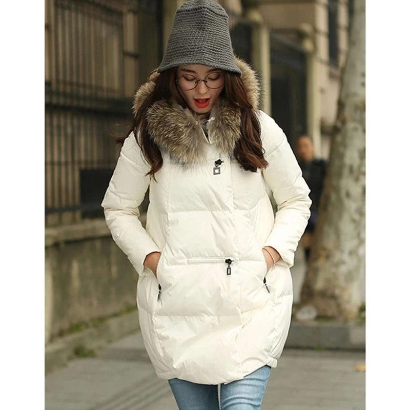 Women Fur Collar Coat Warm Thicken Jacket Woman Down Jacket Plus Size Pregnant Jacket Women Outerwear Maternity Clothes Winter