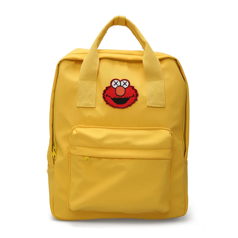 Японский Harajuku водонепроницаемый нейлоновый рюкзак женский корейский студенческий школьная сумка, очаровательные рюкзаки для путешествий с мультяшным принтом повседневные сумки для книг - Цвет: yellow