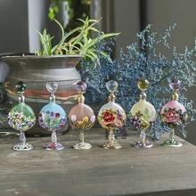 H& D набор из 6, стеклянный многоразовый флакон для духов цветочный узор декоративный ретро Ювелирный ароматический ароматизатор эфирное масло контейнер