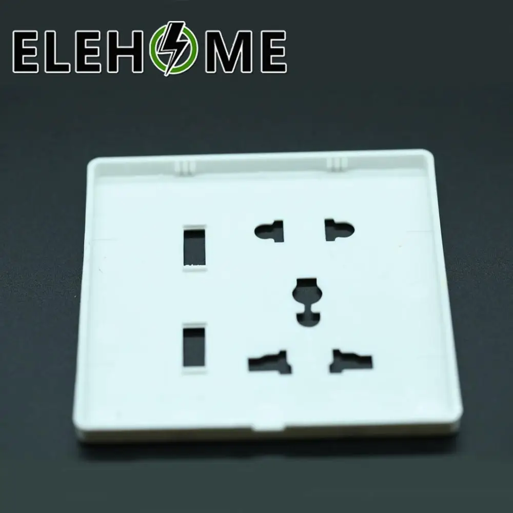 1pcs Adapter Paste Holder EU Plug Socket 2.1A Dual USB Wall Socket Charger AC/DC Power Adapter Plug Outlet XF30