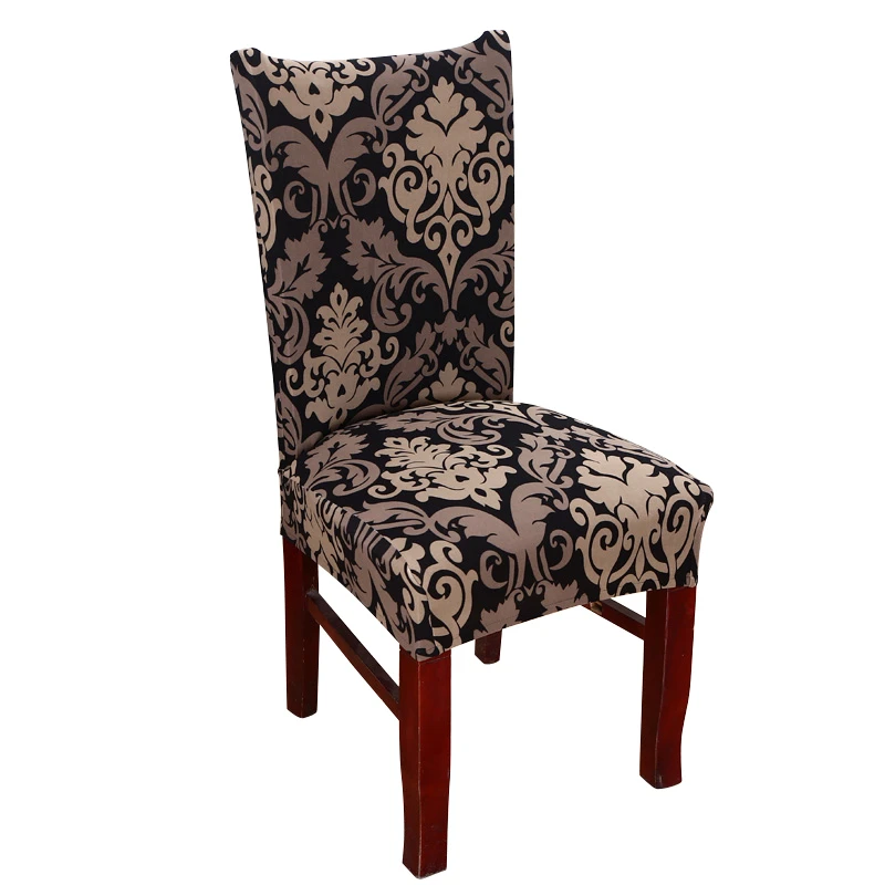 

Classic Spandex Big Elastic Dining Chair Cover for Kitchen Living Room Banquet Hotel housse de chaise Floral Printed Chair Cover