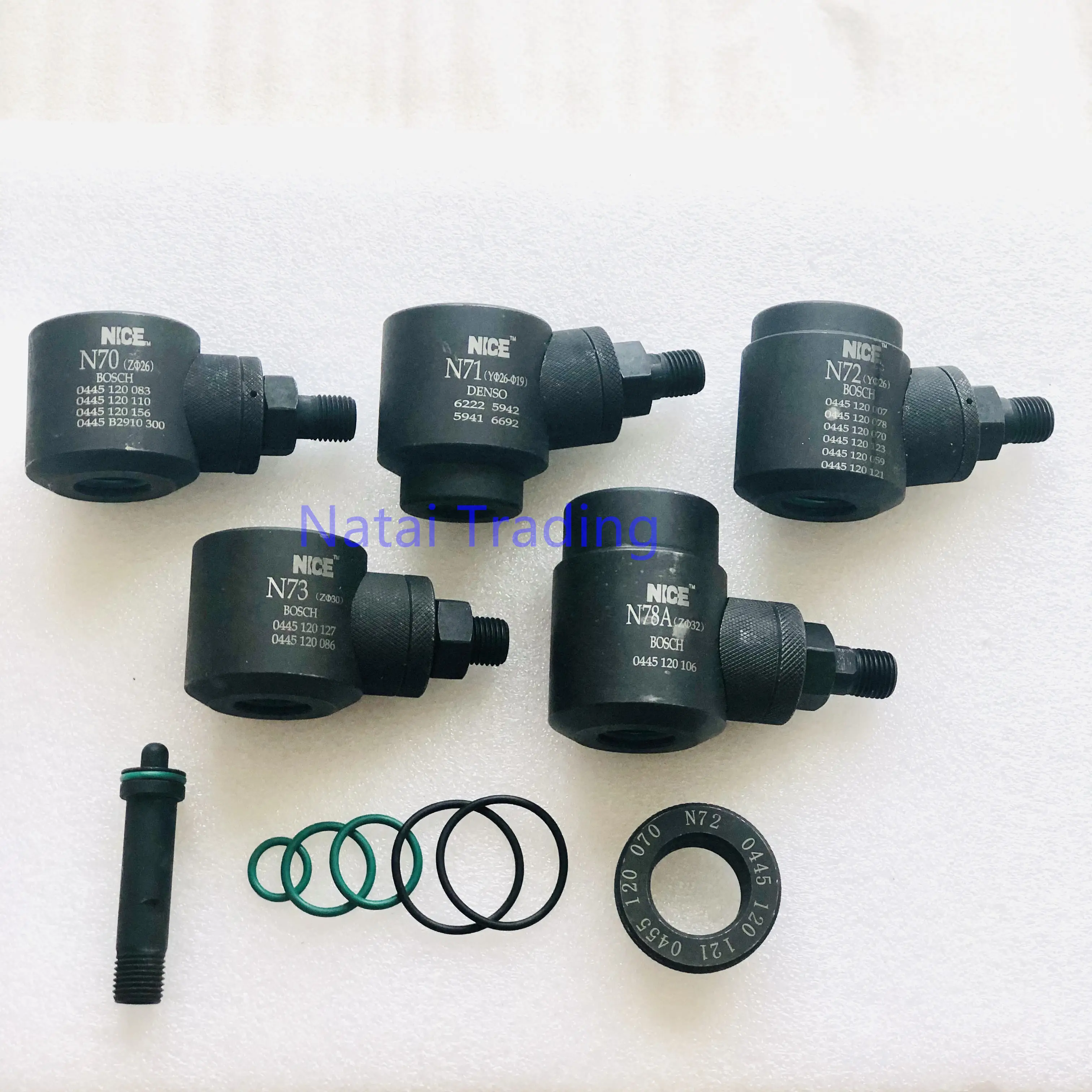 5pcs adapters for Bosch and Denso common rail diesel injector fuel injector short clamps injector holder repair tool kits