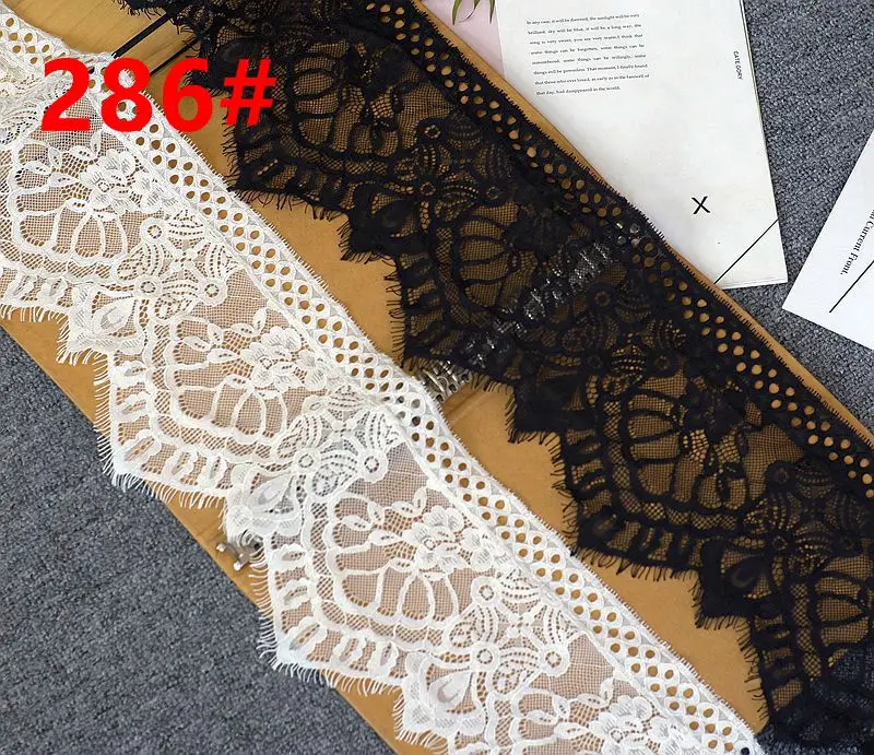 

3M/lot Eyelash Lace Fabric DIY Decorative High Quality Soft Off Eyelash Lace Trim Wedding Dress Fabric Underwear bra lace trim