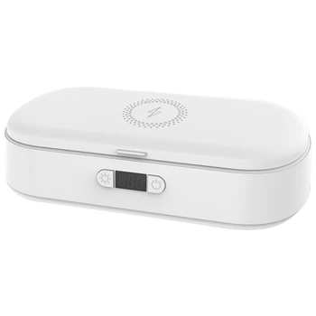 

Portable UV Light Cell Phone Disinfection Box UV Cleaner Mobile Ultraviolet Lamp Box with Wireless Charging
