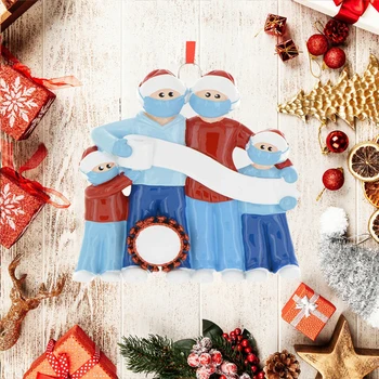 

DIY Family Christmas PVC Pendant Statue Ornament Survival Series, Mini Christmas Tree Ornaments