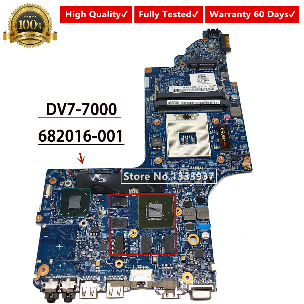 682016-001 682016-501 For HP DV7 DV7-7000 Laptop motherboard NOTEBOOK GT 630M HM77 11254-3 48.4ST10.031 MAINBOARD | Компьютеры и офис
