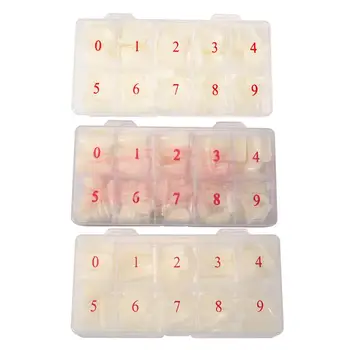 

3 Boxes Fake Nail Pieces Artificial Nail Pastes Unfinished Nail Decals DIY Manicure Supplies( Full Half French Style Each 1 Box)