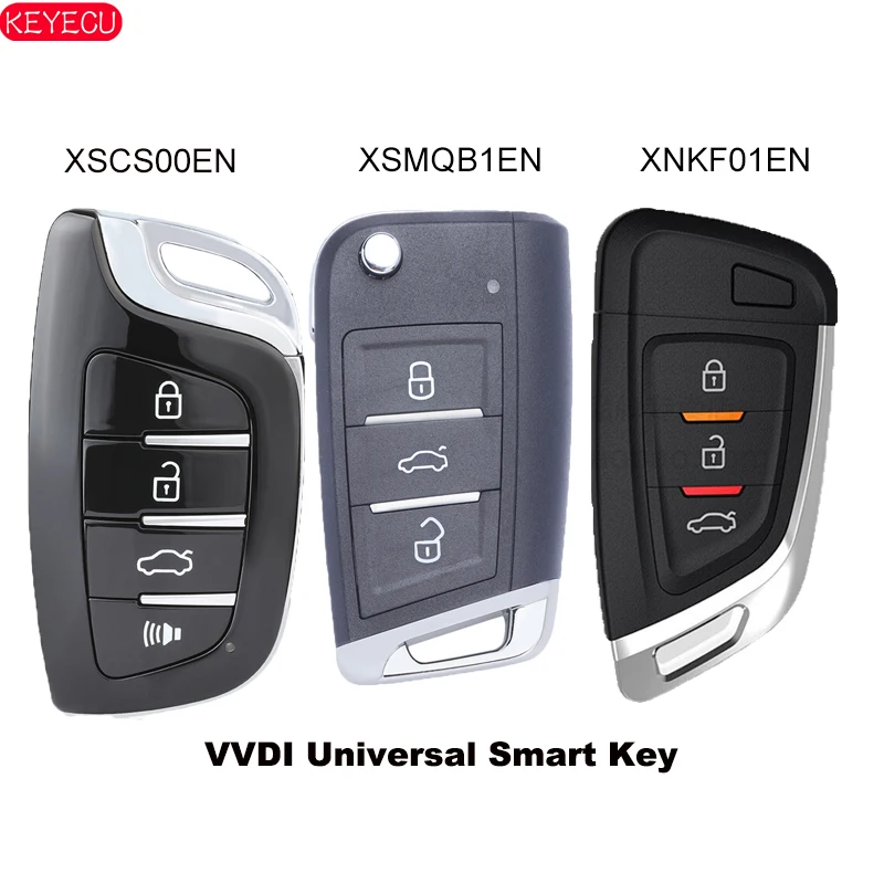 KEYECU Xhorse Smart Universan бесконтактный ключ 4 кнопки для VVDI инструмент ключей мини VVDI2