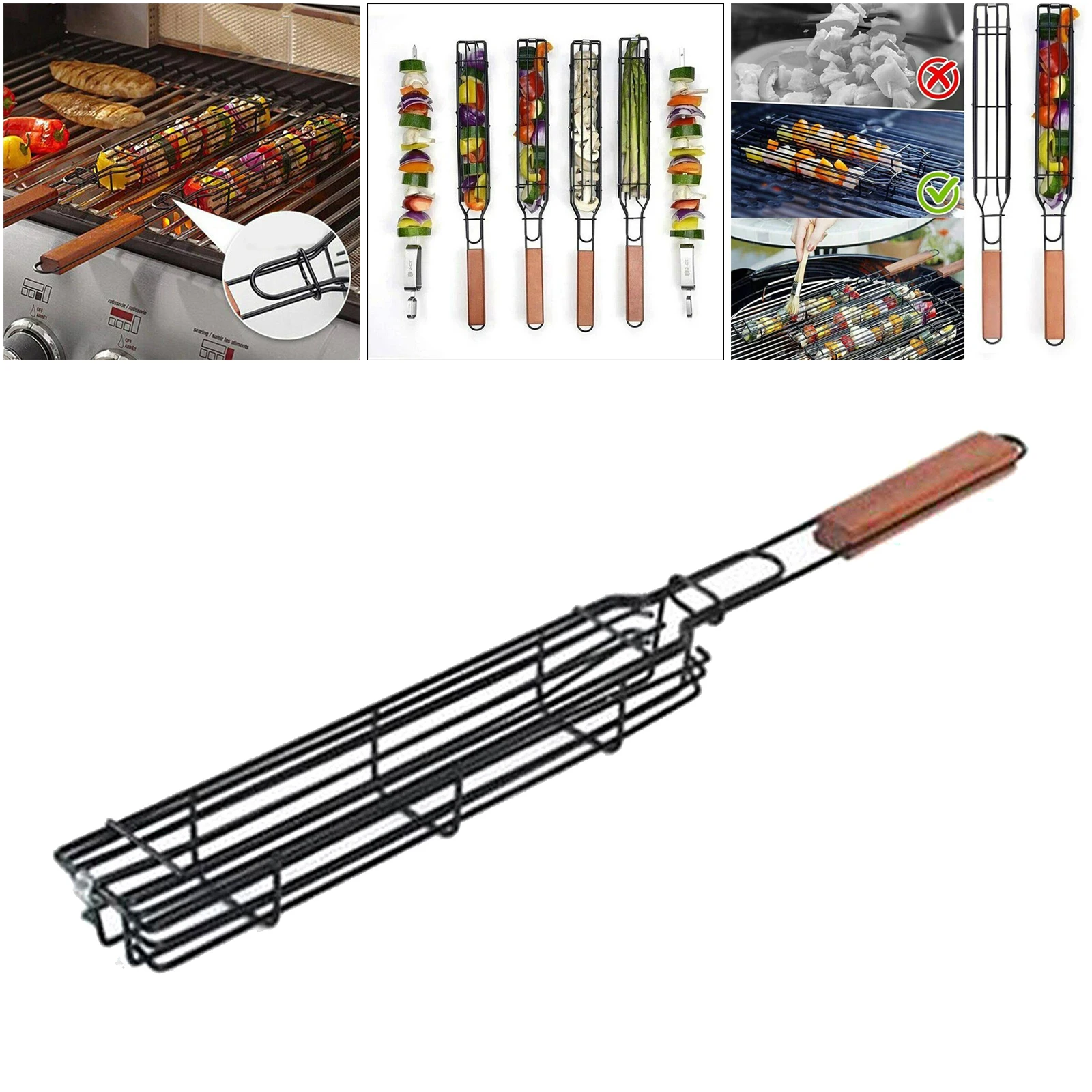 Антипригарная корзина для гриля Kabob овощей барбекю мяса лука рыбы курицы | Дом и