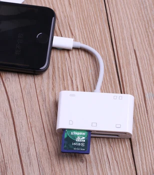 

6in1 SD TF CF XD M2 Memory Card Reader for IPhone X XS MAX XR MicroSD CF Card Writer for IPhone 11 Pro 6 7 8 Plus for IPAD iOS