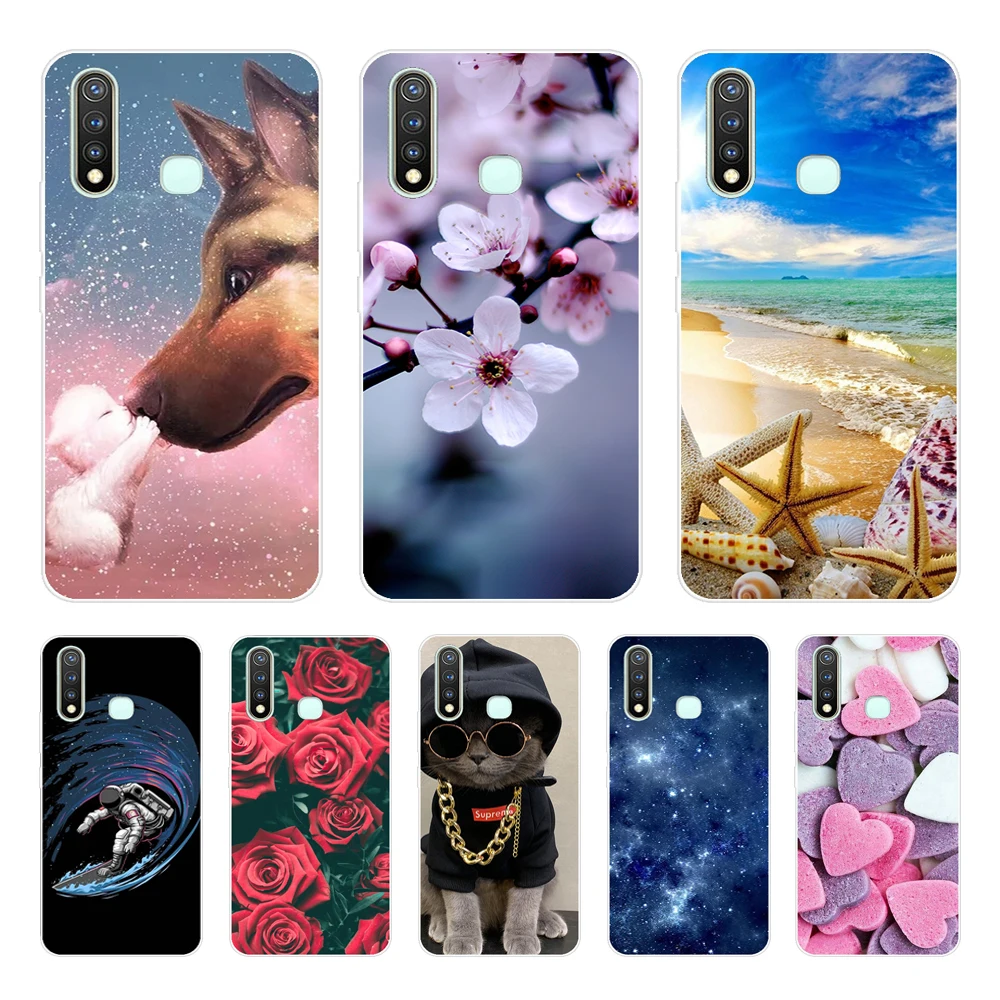 Чехол для Vivo Y19, силиконовый чехол 6,53 дюйма, задняя крышка телефона, чехол для телефона VIVO Y19 1915 U3 VIVOY19 Y 19, чехол-бампер Etui, оболочка