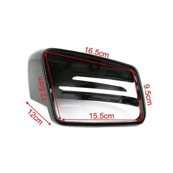 

Decal Rearview mirror cover Left+right Side Cap For Mercedes Benz W204 C207 W212 W221 Exterior Black Waterproof