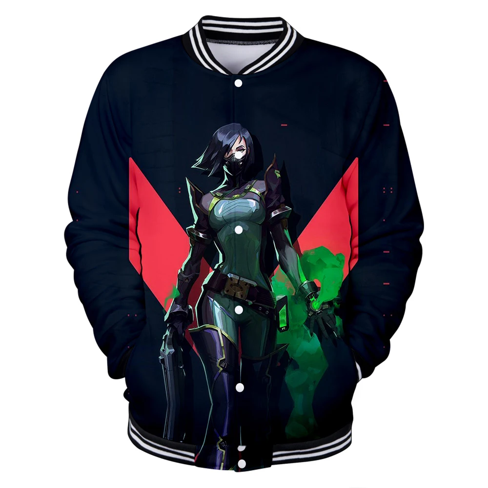 2020 VALORANT 3D print Popular Anime Man Coats Advanced Tech VALORANT Sweatshirt Costumes Hipster Casual Man Jacket Bomber
